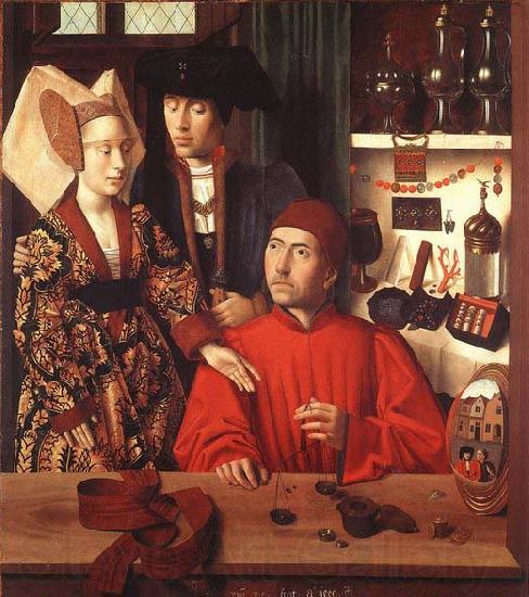CHRISTUS, Petrus St Eligius in His Workshop Spain oil painting art